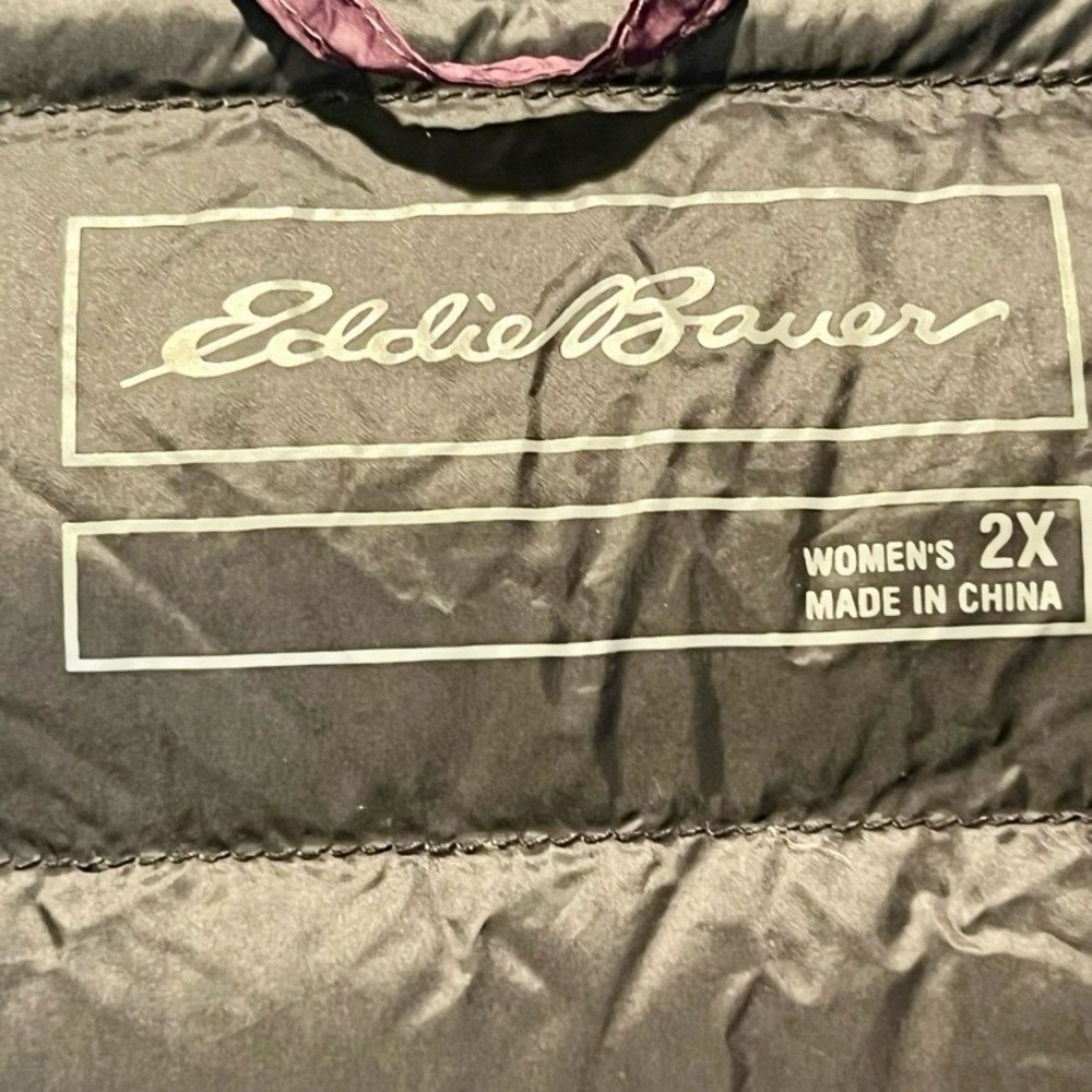 Eddie Bauer Hooded 2x Puffer Coat - Plum - Picture 4 of 6